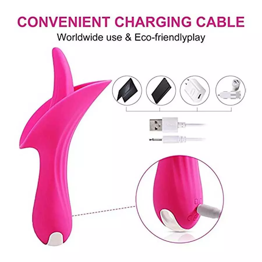 Vibrator with 9 Tapping Modes, Vibrating Personal Massager Rose Vibrator Sex Toys for Female Couples Adult Sex Toys & Games (Red