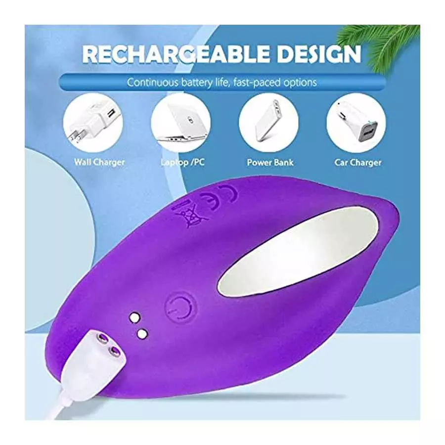 Wearable Clitoral Panty, Sex Toy for Women, Vibrating Panties Vibrator Anal Butt Plug Remote Control with 9 Vibrations, Waterpro