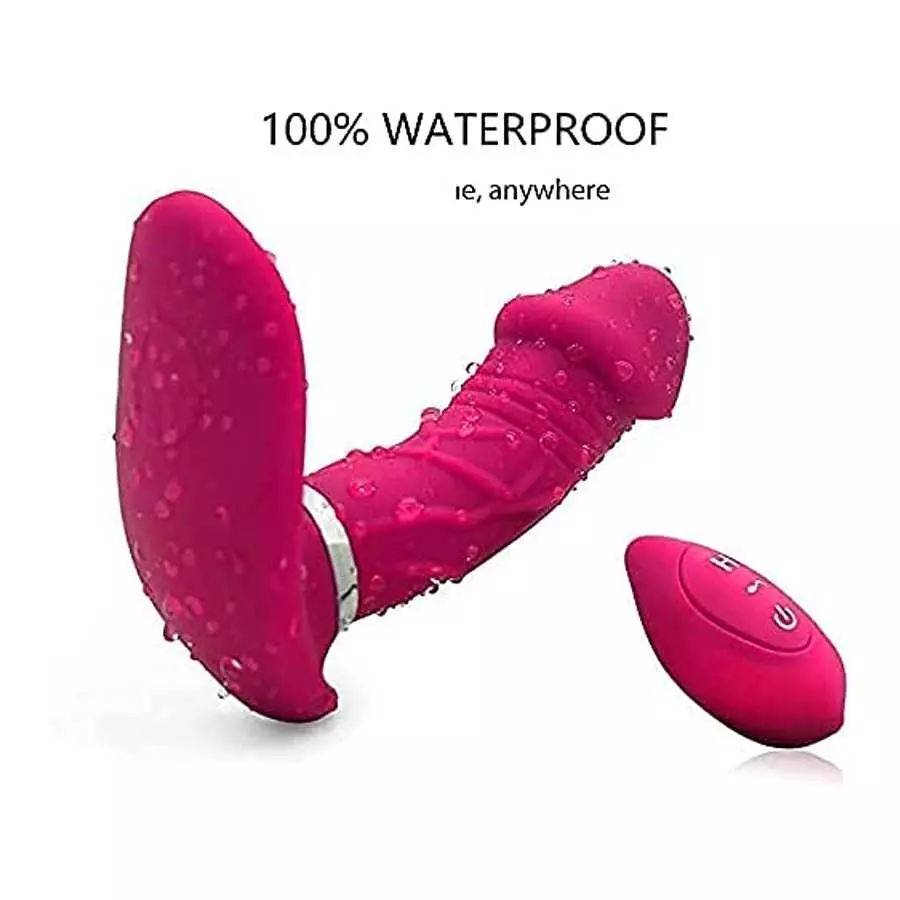 Wearable Dildo Vibrator Female G-Spot Clitoris Anal Rose Panty Butterfly Clit Vibrator, Clitoris Stimulator for Women with 10 Vi