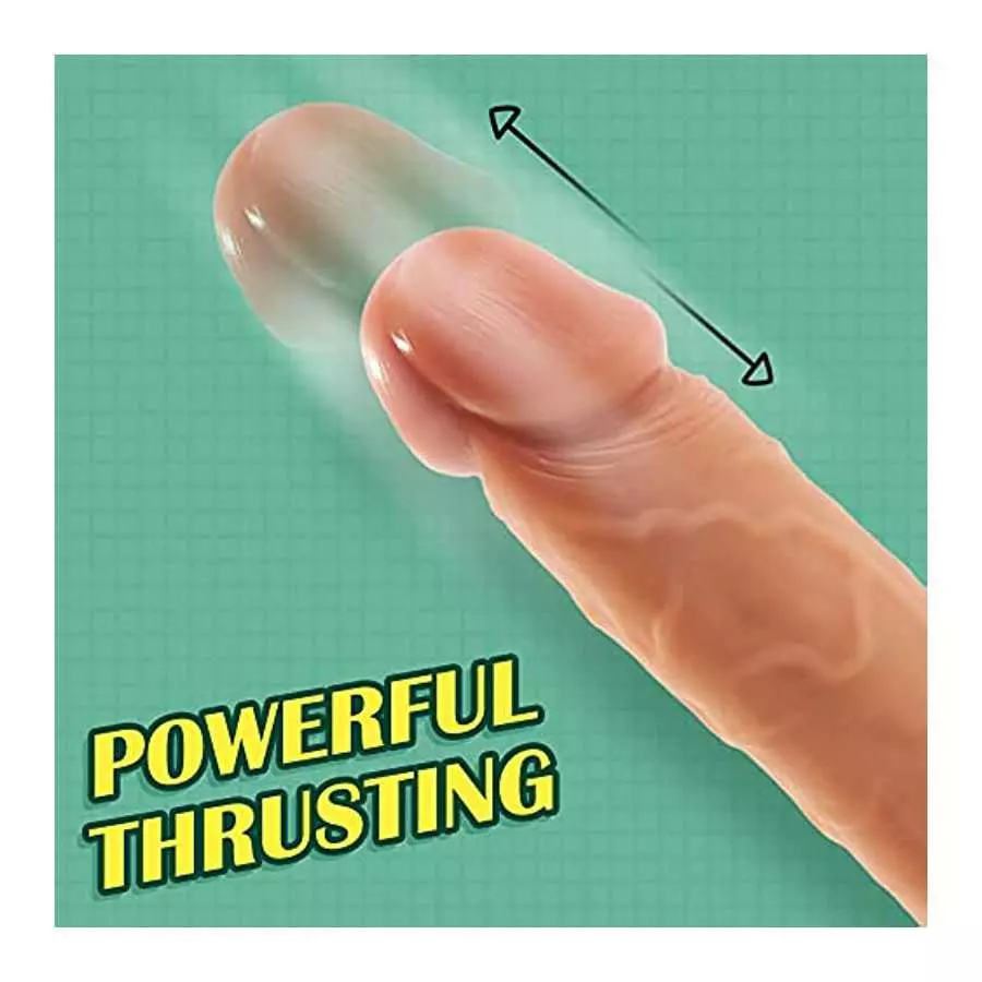 Realistic Thrusting Dildo for G- spot and Anal Vibration, Anal Dildo Vibrator with 3 Thrusting and 9 Vibration Modes, Vibrating 