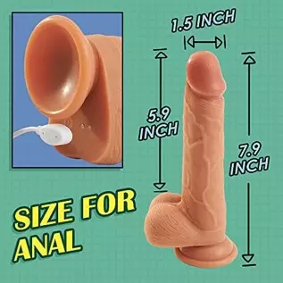 Realistic Thrusting Dildo for G- spot and Anal Vibration, Anal Dildo Vibrator with 3 Thrusting and 9 Vibration Modes, Vibrating Realistic Thrusting Dildo for G- spot and Anal Vibration, Anal Dildo Vibrator with 3 Thrusting and 9 Vibration Modes, Vibrating