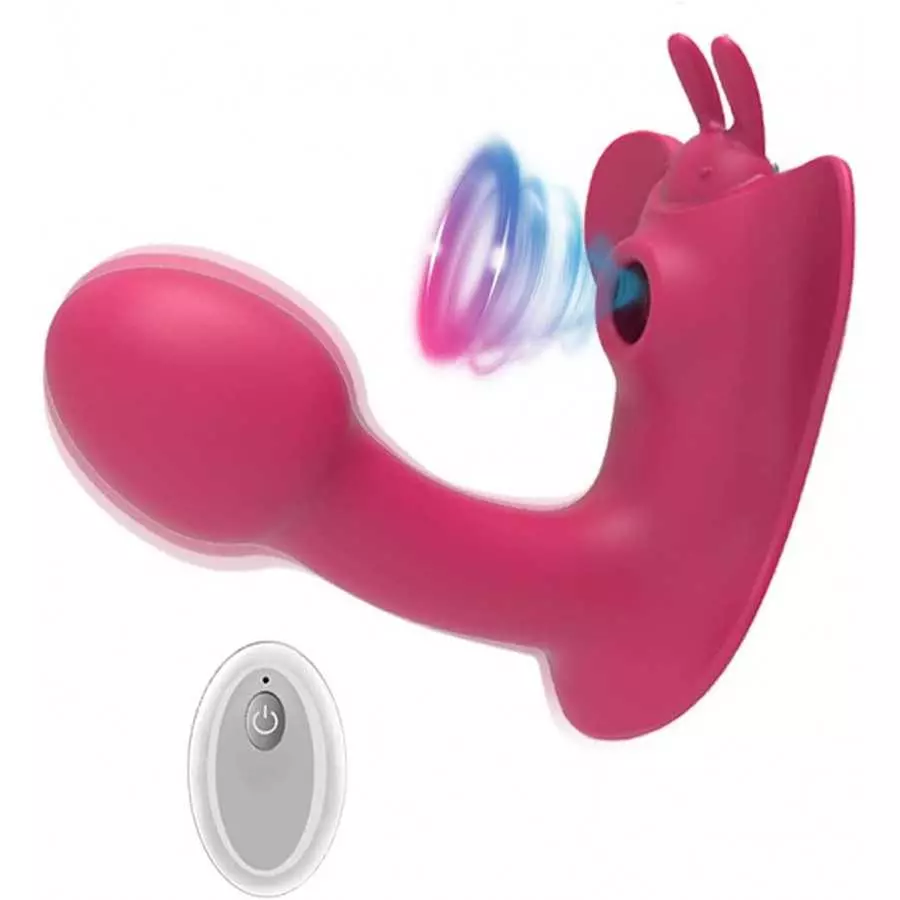 WiMiFar 2 in1 Butterfly Sex Toy for Women, 10 Frequency Clitoris Stimulator Sucking G-Spot Vibrator, Remote Control Clit Sucker WiMiFar 2 in1 Butterfly Sex Toy for Women, 10 Frequency Clitoris Stimulator Sucking G-Spot Vibrator, Remote Control Clit Sucker
