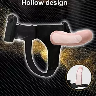 Strap-on Dildo Wearable Hollow Shaft Vibration Dildos for Men Realistic Adult Sex Toys with Wired Remote (Not for Women) Strap-on Dildo Wearable Hollow Shaft Vibration Dildos for Men Realistic Adult Sex Toys with Wired Remote (Not for Women)