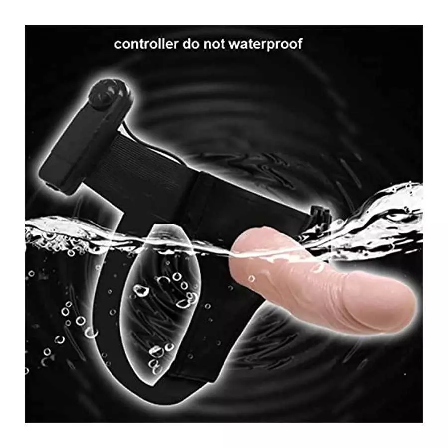 Strap-on Dildo Wearable Hollow Shaft Vibration Dildos for Men Realistic Adult Sex Toys with Wired Remote (Not for Women)