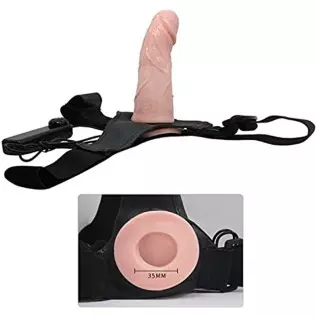 Strap-on Dildo Wearable Hollow Shaft Vibration Dildos for Men Realistic Adult Sex Toys with Wired Remote (Not for Women) Strap-on Dildo Wearable Hollow Shaft Vibration Dildos for Men Realistic Adult Sex Toys with Wired Remote (Not for Women)