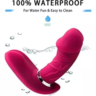 Butterfly Vibrator, Clitoral G-spot Stimulator Toys for Women, Thrust Realistic Dildo Thrust Vibrator with 7 Powerful Vibration Butterfly Vibrator, Clitoral G-spot Stimulator Toys for Women, Thrust Realistic Dildo Thrust Vibrator with 7 Powerful Vibration