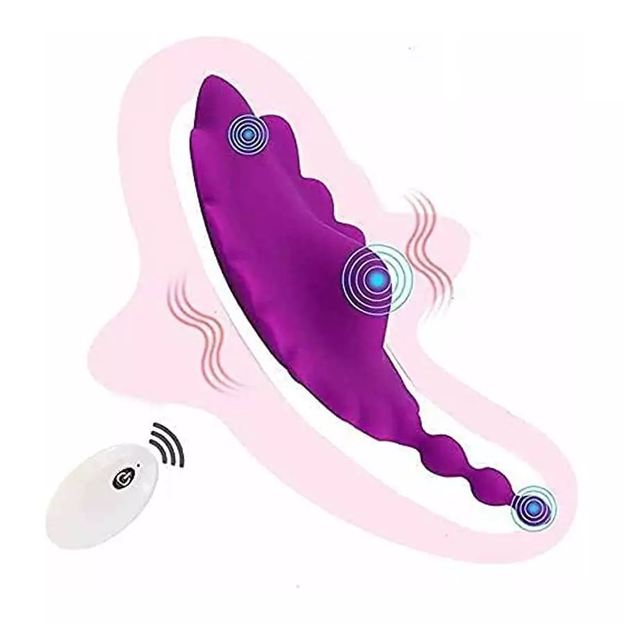 Remote Control Vibrator for Couples with 10 Tongue Licking and Vibrating Modes, Female Clitoris G-spot Stimulator Vibrating Sex 