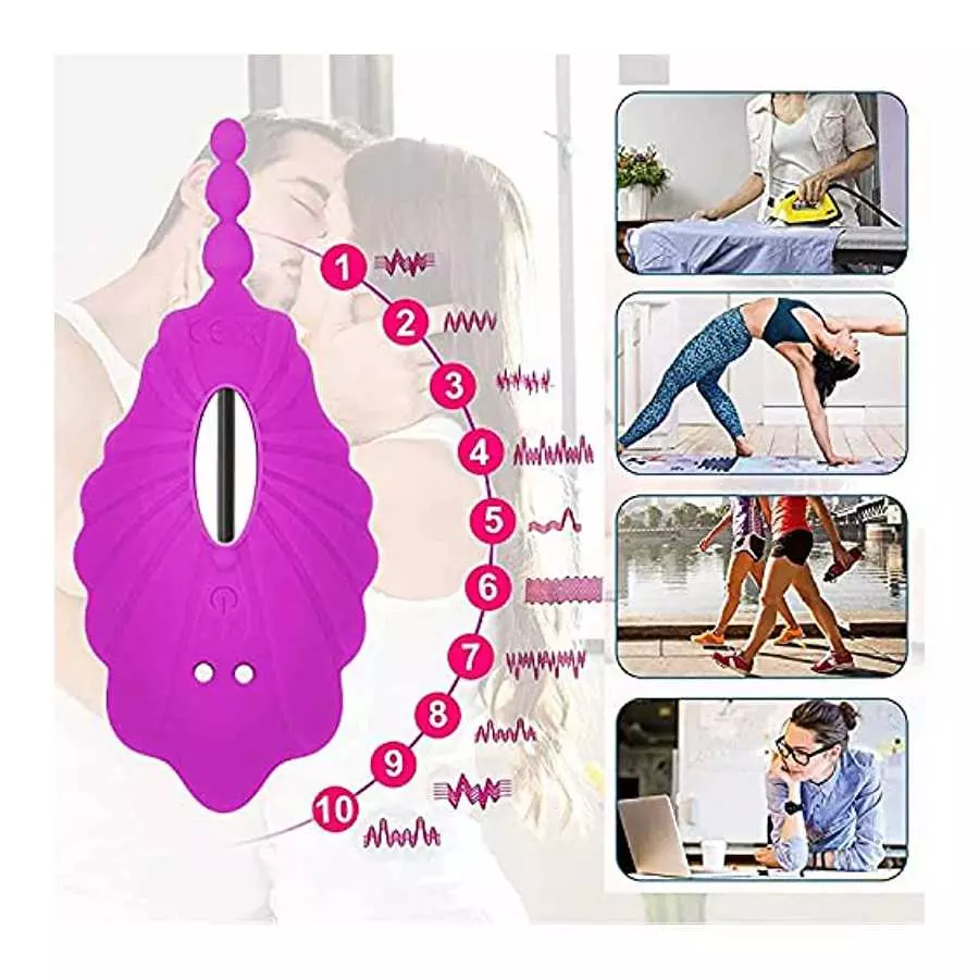Remote Control Vibrator for Couples with 10 Tongue Licking and Vibrating Modes, Female Clitoris G-spot Stimulator Vibrating Sex 
