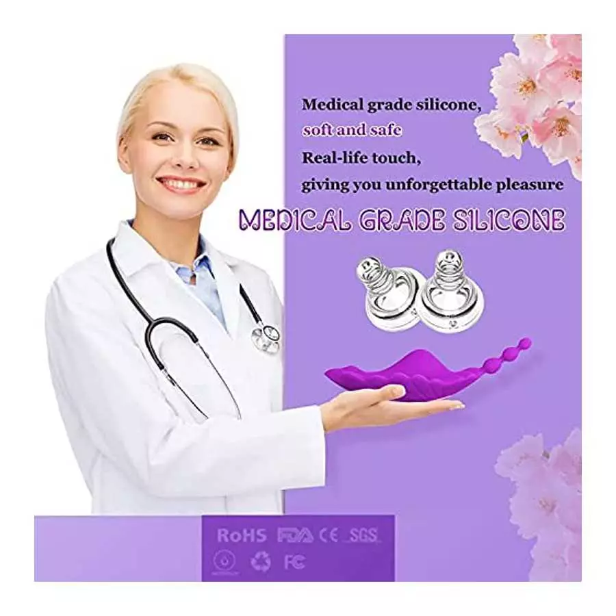 Remote Control Vibrator for Couples with 10 Tongue Licking and Vibrating Modes, Female Clitoris G-spot Stimulator Vibrating Sex 