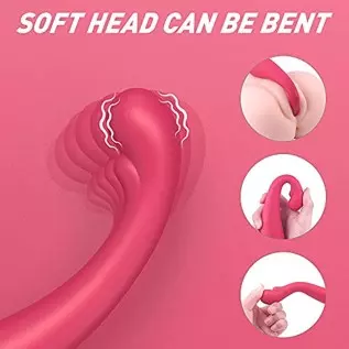 Rose Vibrator Toy for Women 2 in 1 Tongue Licking & High-Frequency Vibrating G-Spot Dildo Vibrator, Clitoris G spot Nipple Stimu