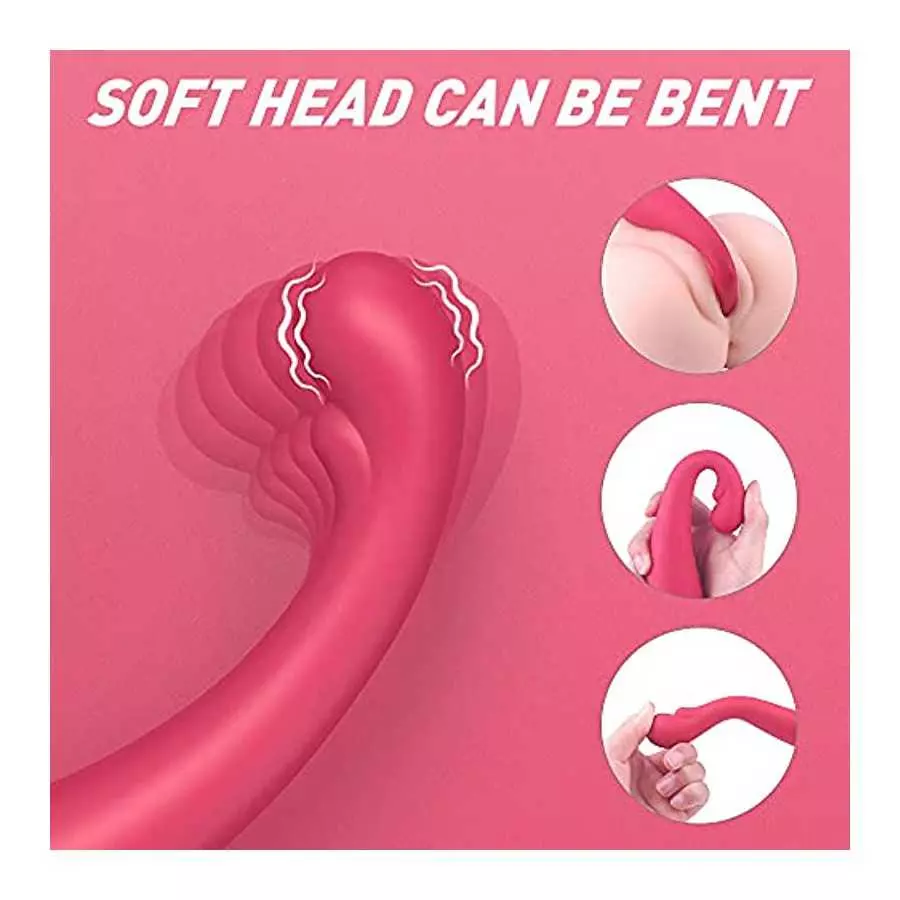 Rose Vibrator Toy for Women 2 in 1 Tongue Licking & High-Frequency Vibrating G-Spot Dildo Vibrator, Clitoris G spot Nipple Stimu