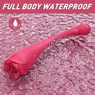 Rose Vibrator Toy for Women 2 in 1 Tongue Licking & High-Frequency Vibrating G-Spot Dildo Vibrator, Clitoris G spot Nipple Stimu