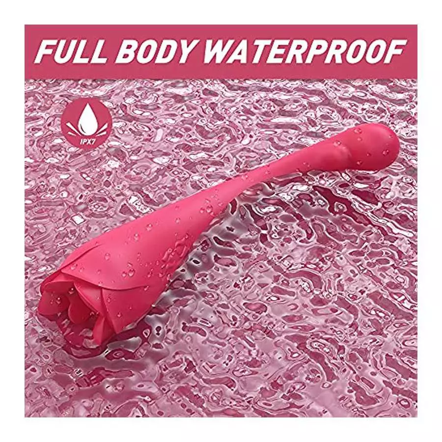 Rose Vibrator Toy for Women 2 in 1 Tongue Licking & High-Frequency Vibrating G-Spot Dildo Vibrator, Clitoris G spot Nipple Stimu