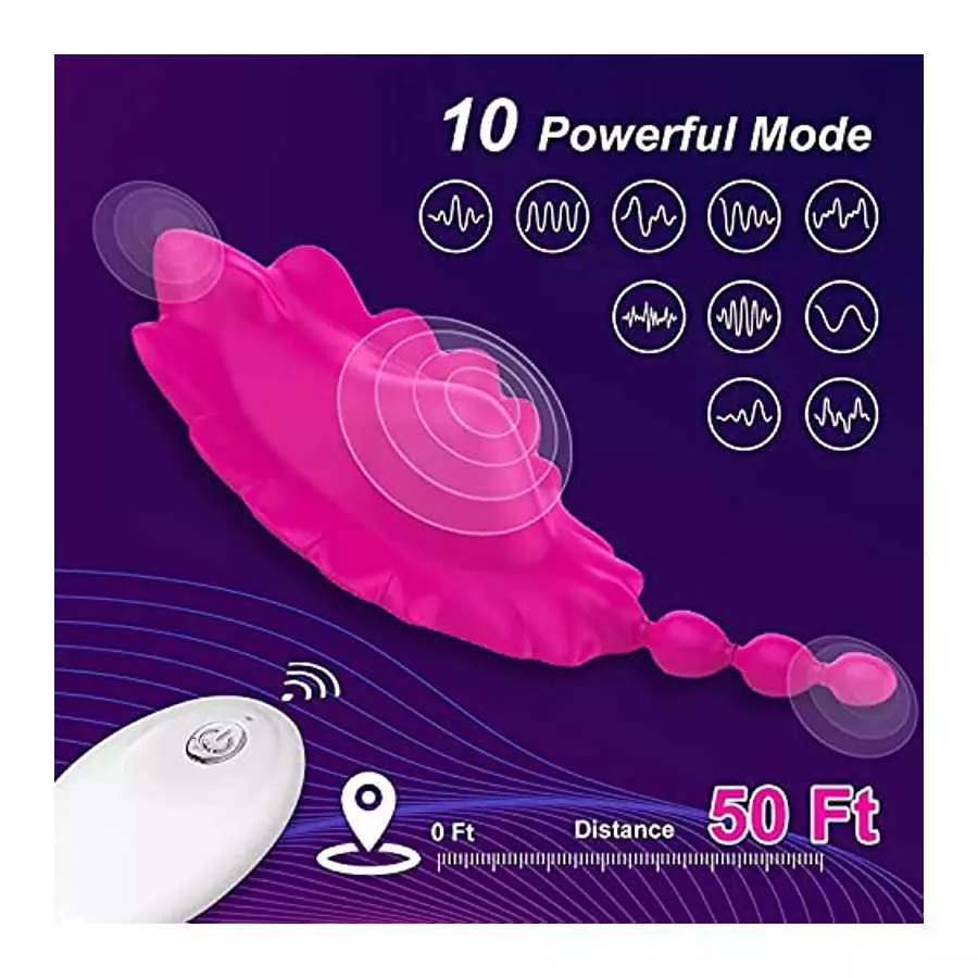 Couples Vibrator Wearable Panty Clitoral Butterfly Vibrator with Remote Control Rechargeable Waterproof Panties Vibrator