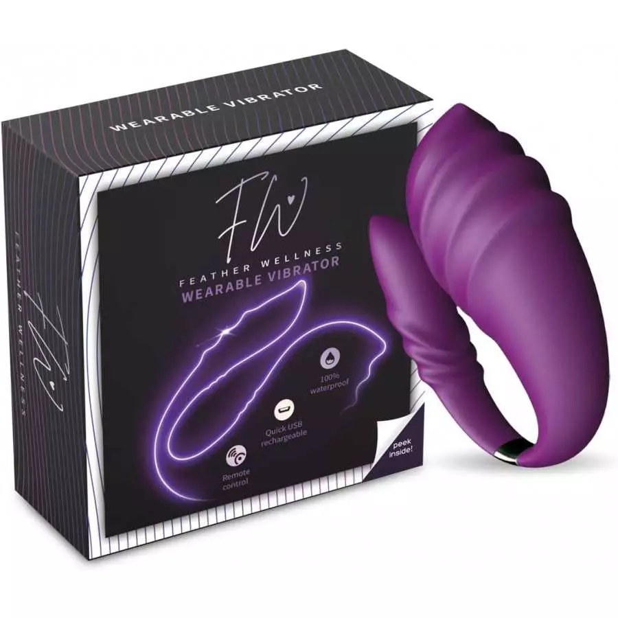 Feather Wellness Wearable Vibrator, Dual Head G Spot Stimulator with 10 Frequency Modes, App Control Wearable Pleasure Stimulato Feather Wellness Wearable Vibrator, Dual Head G Spot Stimulator with 10 Frequency Modes, App Control Wearable Pleasure Stimulato