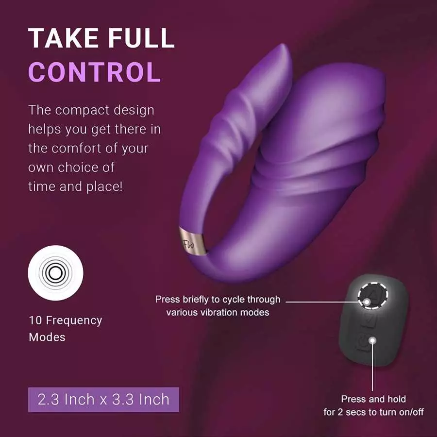 Feather Wellness Wearable Vibrator, Dual Head G Spot Stimulator with 10 Frequency Modes, App Control Wearable Pleasure Stimulato
