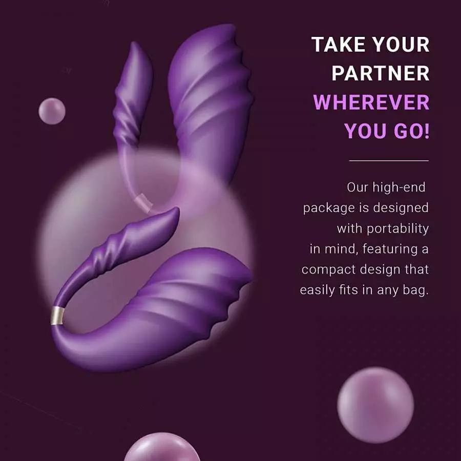 Feather Wellness Wearable Vibrator, Dual Head G Spot Stimulator with 10 Frequency Modes, App Control Wearable Pleasure Stimulato