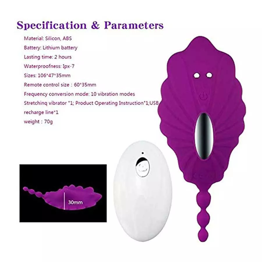 Remote Control Vibrator for Panties, Sex Toys Butterfly Vibrators for Women with 10 Vibration Modes, Waterproof Wearable Clitora