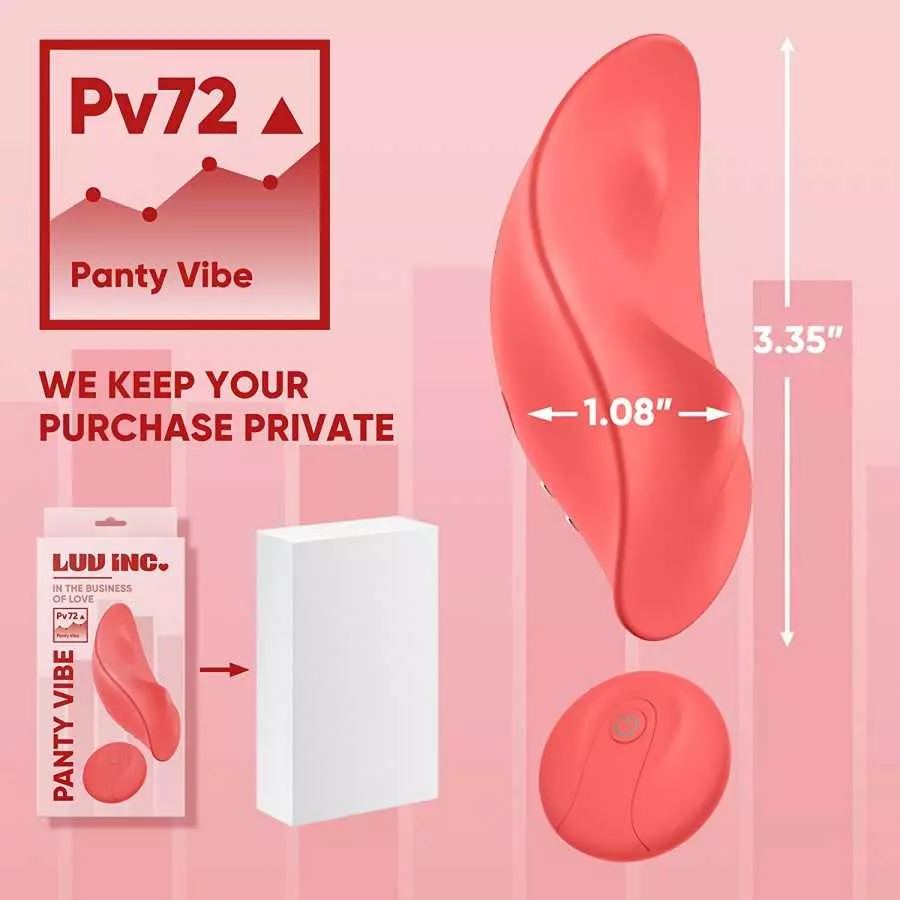 Luv Inc Panty Vibe - Wearable Panty Vibrator with Remote Control Wireless Panties Vibrating Eggs Low Noise 10 Vibration Modes Qu