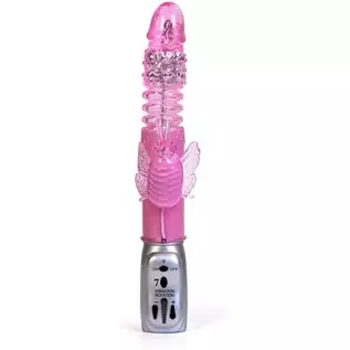Eden Toys Eden thrusting butterfly vibrator - TPR Rabbit vibrator with rotating beads Eden Toys Eden thrusting butterfly vibrator - TPR Rabbit vibrator with rotating beads