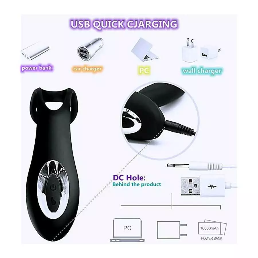 Penis Ring Vibrator Prostate Massager, Panty Vibrator, Dual Motor Anal Vibrator, Prostate Thrust Point Remote Control - Muscle S