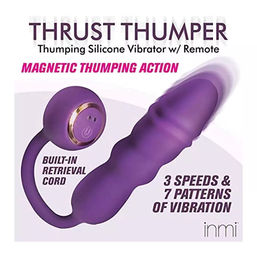 INMI Thrust Thumper Thrusting Vibrator for Women with Remote. Sex Toys for Female Pleasure & Couples Toy for Adults. Premium Sil
