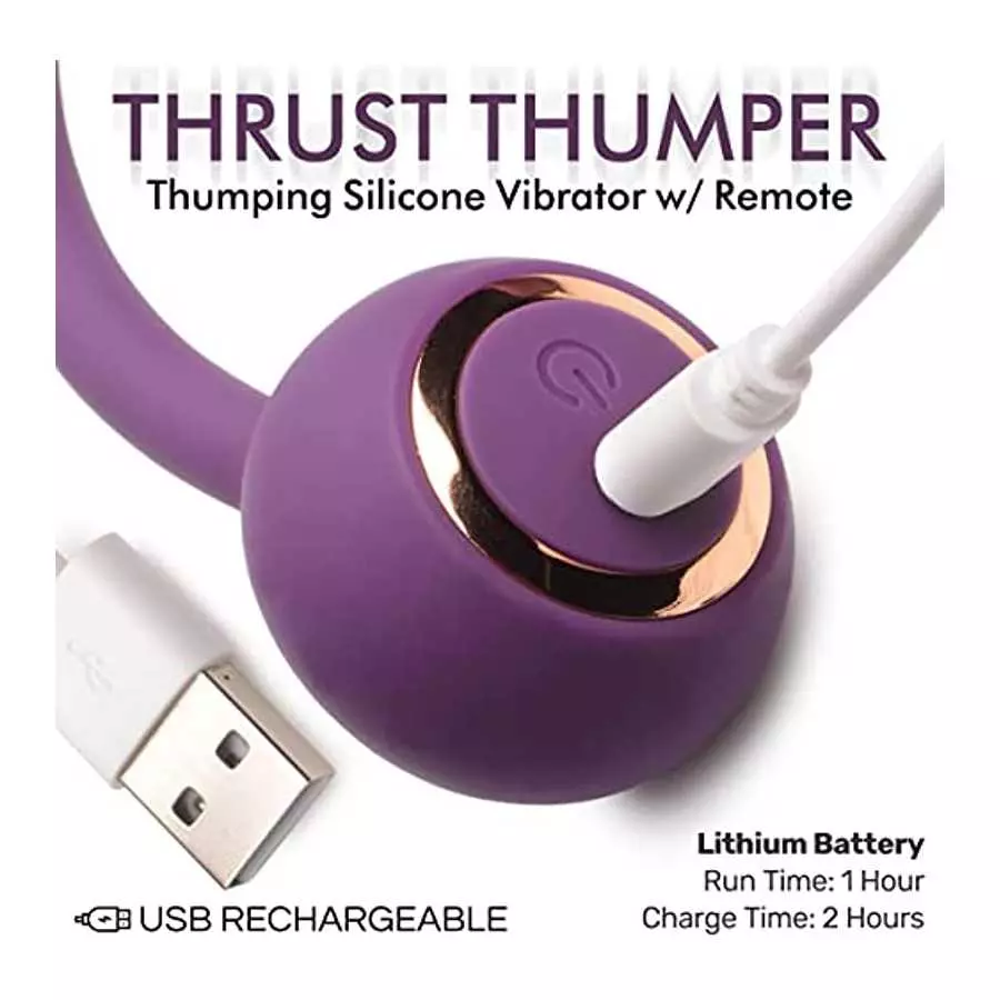INMI Thrust Thumper Thrusting Vibrator for Women with Remote. Sex Toys for Female Pleasure & Couples Toy for Adults. Premium Sil