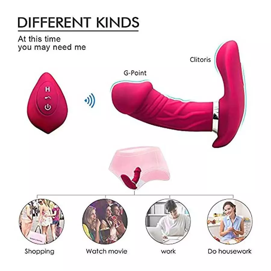 Adult Sex Toy with Remote Control - Wearable Panty Vibrator Sex Stimulator with 10 Vibration Modes - Waterproof Rechargeable Cli