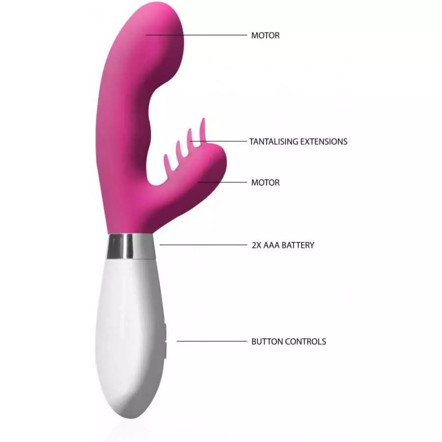 Luna by Shots America - Ares - Pink - Rabbit Vibrator