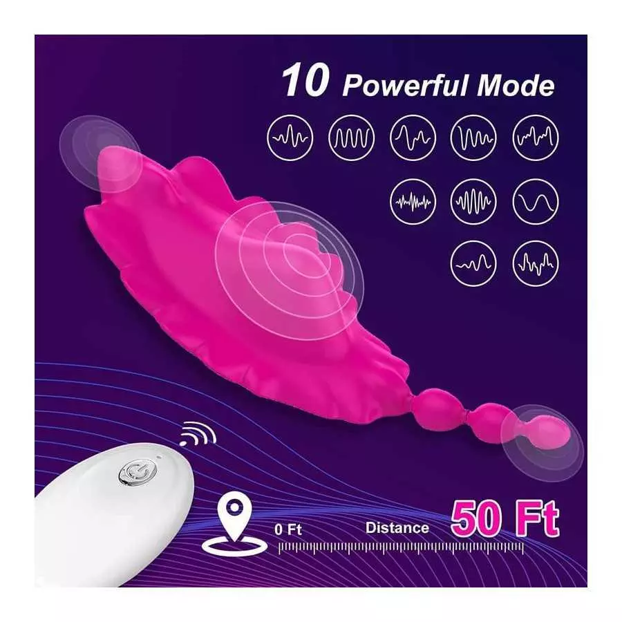Woman Remote Control Vibe for Couples-Wearable Panty Vibrator with Remote Control Vibrating Egg, Waterproof Rechargeable Butterf