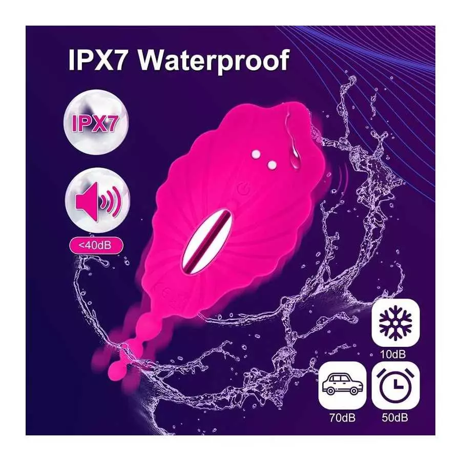 Woman Remote Control Vibe for Couples-Wearable Panty Vibrator with Remote Control Vibrating Egg, Waterproof Rechargeable Butterf