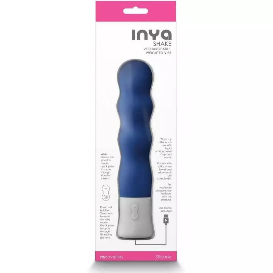 Inya Shake Rechargeable Silicone Vibrator (Teal)