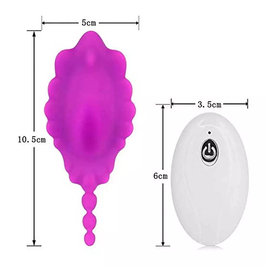 Wearable Panty Dildo Anal Vibrator, Portable Sexy Vibrating Panty Butterfly Vibrator, 10 Vibration Modes Rechargeable Invisible 