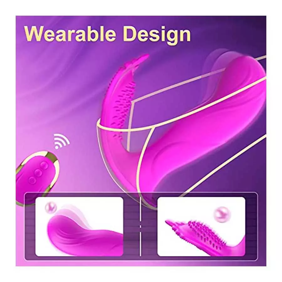 Wearable Panty Vibrator for Women, Butterfly Vibrator G Spot Stimulator for Women with Remote Control Waterproof Women Sex Toys 