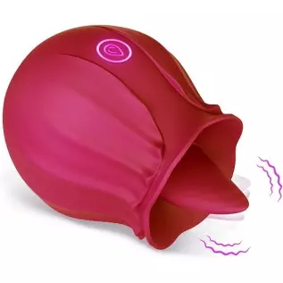 Rose Vibrator Toy for Women - 3 in 1 Clitoral Stimulator Tongue Licking Thrusting Vibrator with 10 Modes, Rose Adult Sex Toys Ga Rose Vibrator Toy for Women - 3 in 1 Clitoral Stimulator Tongue Licking Thrusting Vibrator with 10 Modes, Rose Adult Sex Toys Ga