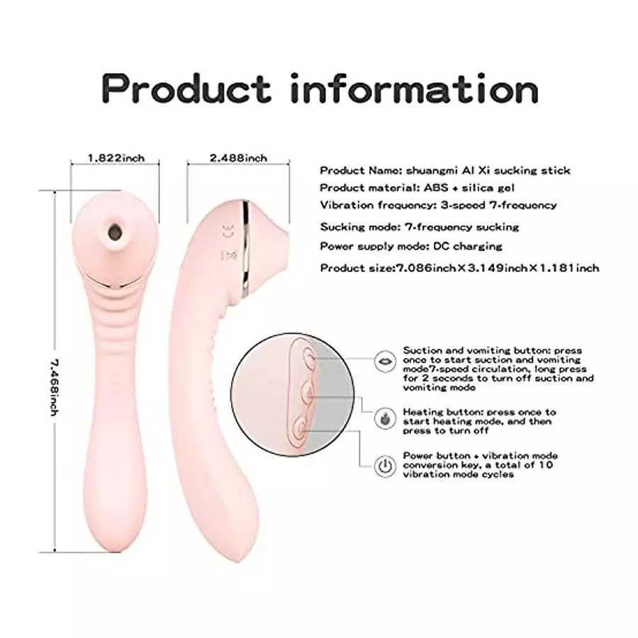 Vibrating Vibrator Clitoralis Stimulator for Women Quiet Cordless Thrusting Soft Waterproof Sucker Nipple Dual Motor Tongue Heat
