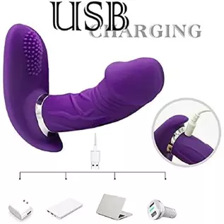 Panty Vibrator,Thrusting Dildo Vibrator Adult Sensory Toys,Vibrator with Remote,A1