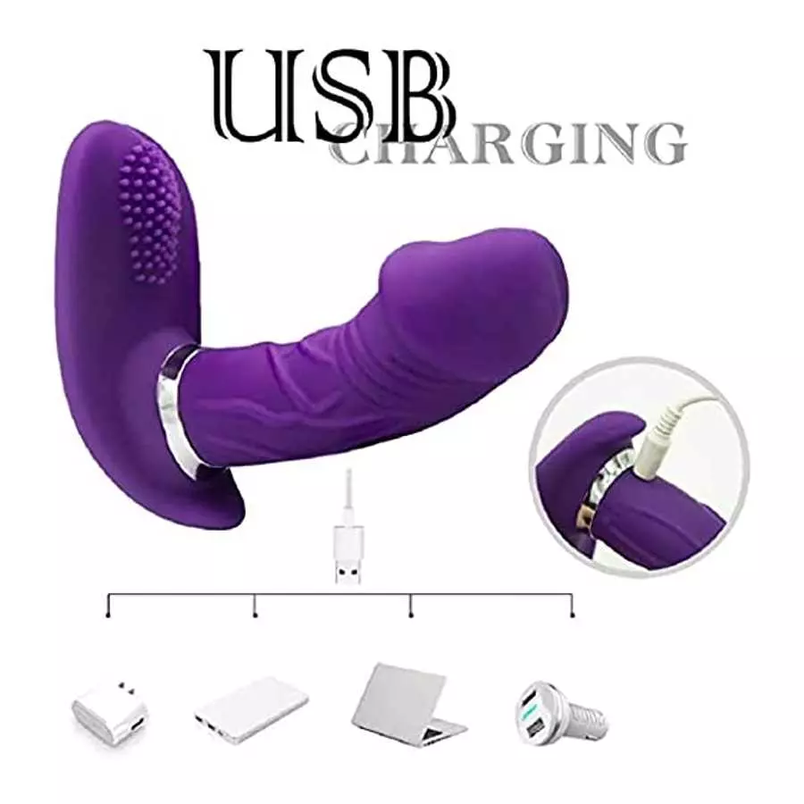 Panty Vibrator,Thrusting Dildo Vibrator Adult Sensory Toys,Vibrator with Remote,A1