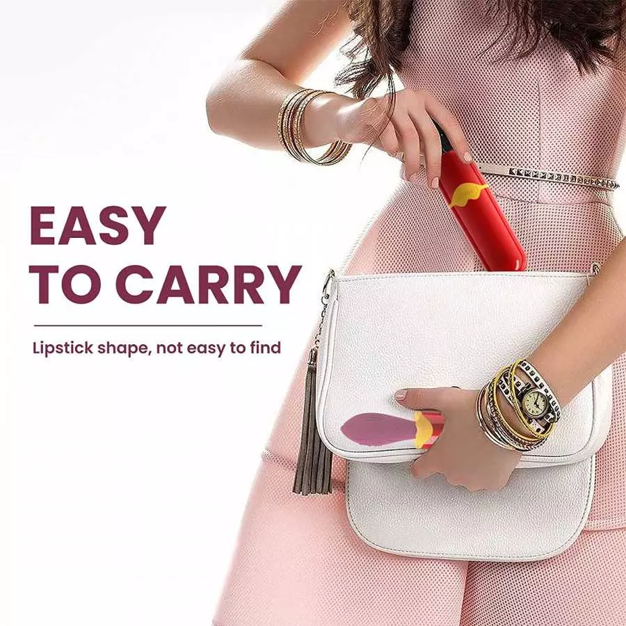 Powerful Wand Massager 10 Vibration Modes Silent Female Happy Vibrator USB Rechargeable Lipstick Vibrator Handheld Wireless Wate