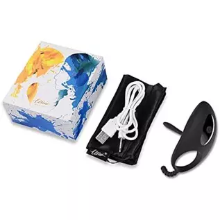 Vibrating Cock Ring with Tongue Clitoral Stimulator Raised Nodules Anal Beads for Couple Play, Utimi Penis Ring Wearable Vibrato Vibrating Cock Ring with Tongue Clitoral Stimulator Raised Nodules Anal Beads for Couple Play, Utimi Penis Ring Wearable Vibrato