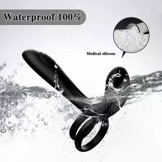 Couple Vibrator with Dual Penis Ring, 10 Vibrating Mode G-spot and Clitor Simulator 3 in 1 Vibrator Rechargeable Waterproof Adul Couple Vibrator with Dual Penis Ring, 10 Vibrating Mode G-spot and Clitor Simulator 3 in 1 Vibrator Rechargeable Waterproof Adul