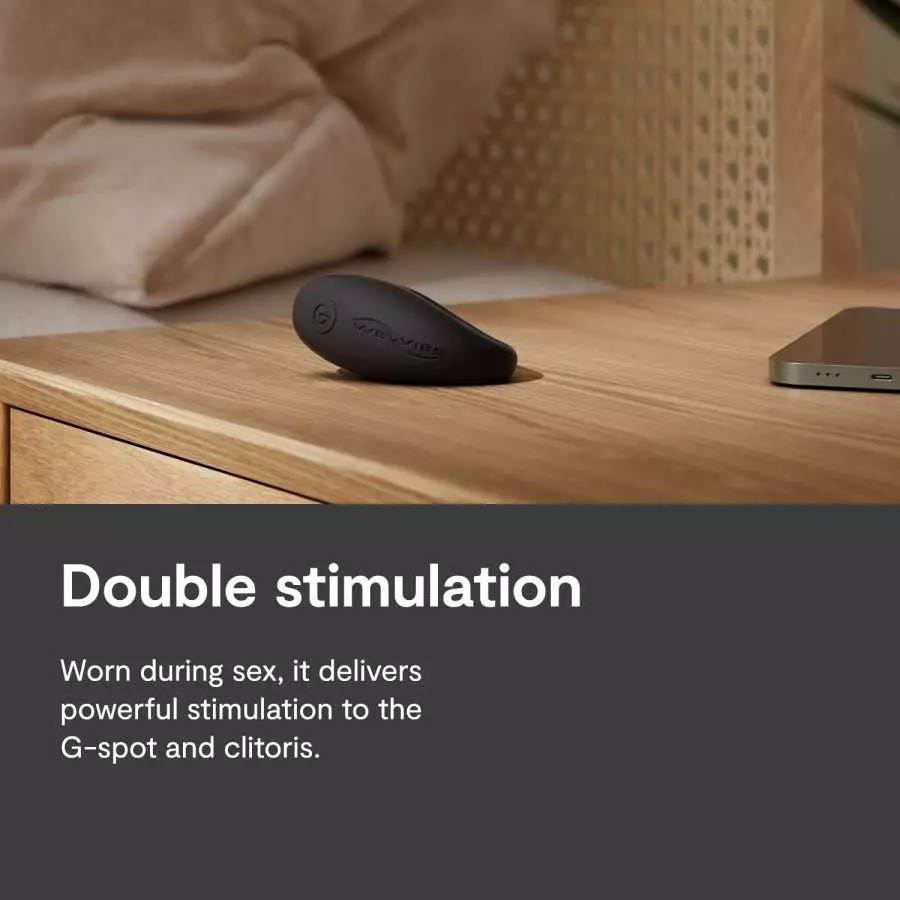 We-Vibe Couples Vibrator Dual Motor Clitoral Stimulator & G Spot Vibrating Sex Toy for Women & Couples, Black