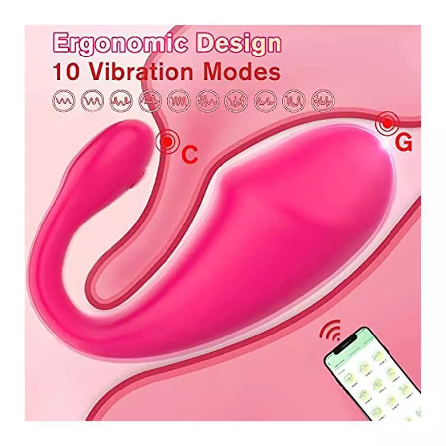 Bullet Vibrator, Wearable Panty G-spot Vibrator Dildo with APP Control, Atfly Egg Style Remote Control Vibrator Bullet Adult Sex