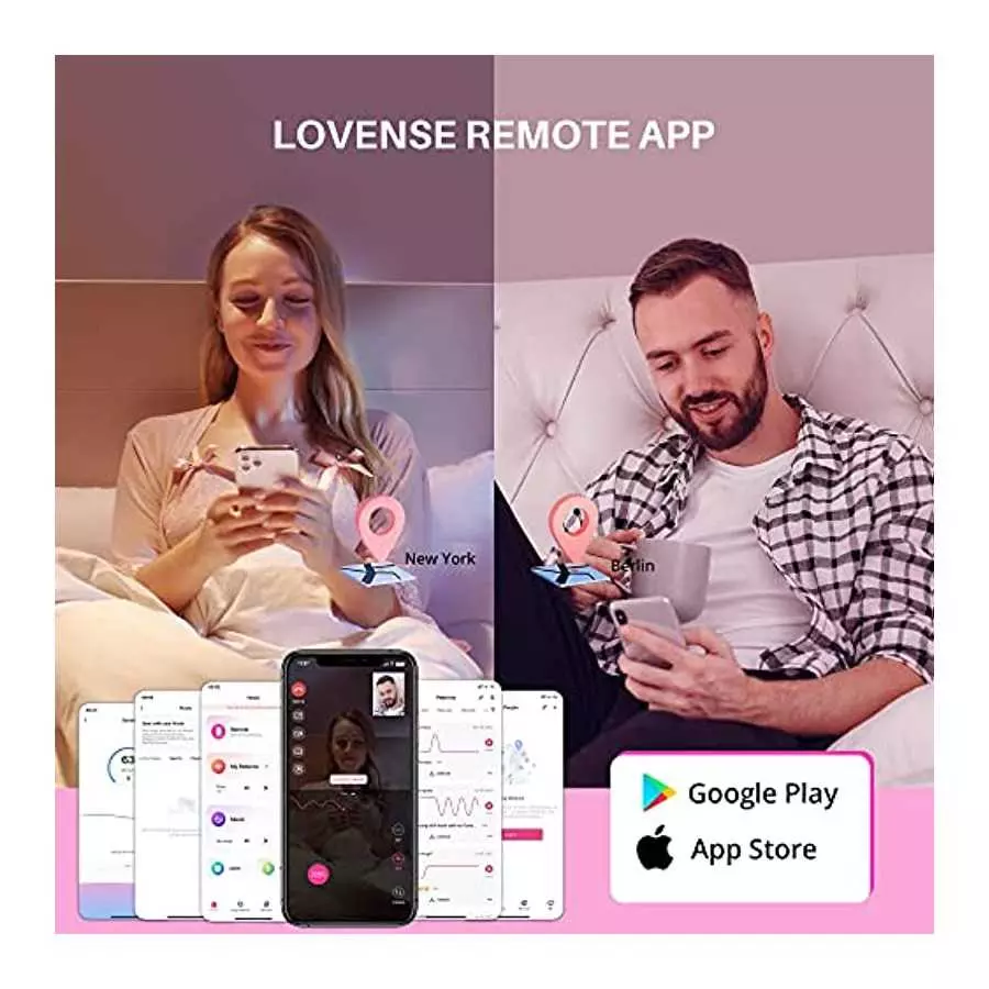 LOVENSE Dolce Couples Vibrator, Bluetooth Clitoris & G-spot Bullet Vibrator for Women, App Controlled Stimulator Massager with 1