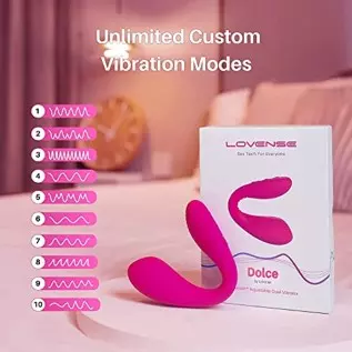 LOVENSE Dolce Couples Vibrator, Bluetooth Clitoris & G-spot Bullet Vibrator for Women, App Controlled Stimulator Massager with 1 LOVENSE Dolce Couples Vibrator, Bluetooth Clitoris & G-spot Bullet Vibrator for Women, App Controlled Stimulator Massager with 1