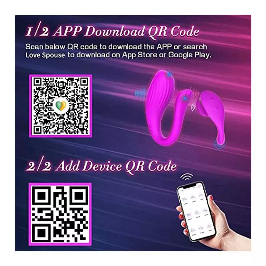 Wearable Clitoris G spot Vibrator, APP Remote Control Adult Women Couples Sex Toys Games, Healexcer Female Couple Panty Egg Vibr