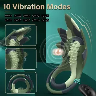 Vibrating Cock Ring, Penis Ring Vibrator with 10 Vibration Modes & USB Rechargeable, Silicone Adult Sex Toy for Men Male, G spot