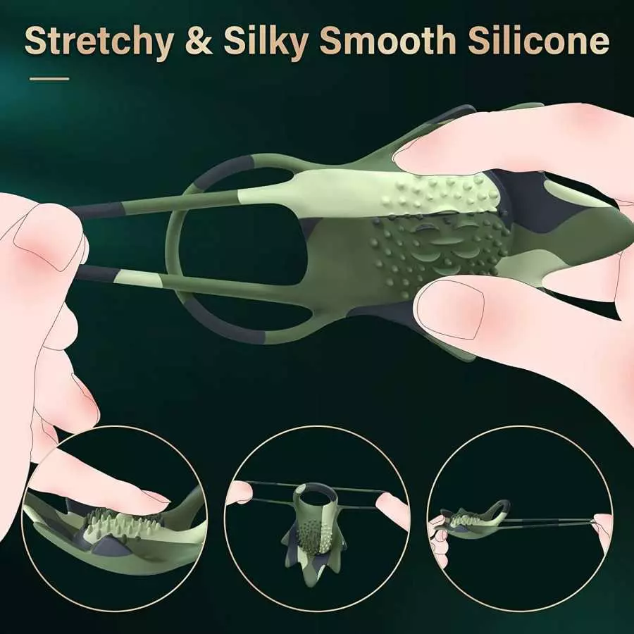 Vibrating Cock Ring, Penis Ring Vibrator with 10 Vibration Modes & USB Rechargeable, Silicone Adult Sex Toy for Men Male, G spot