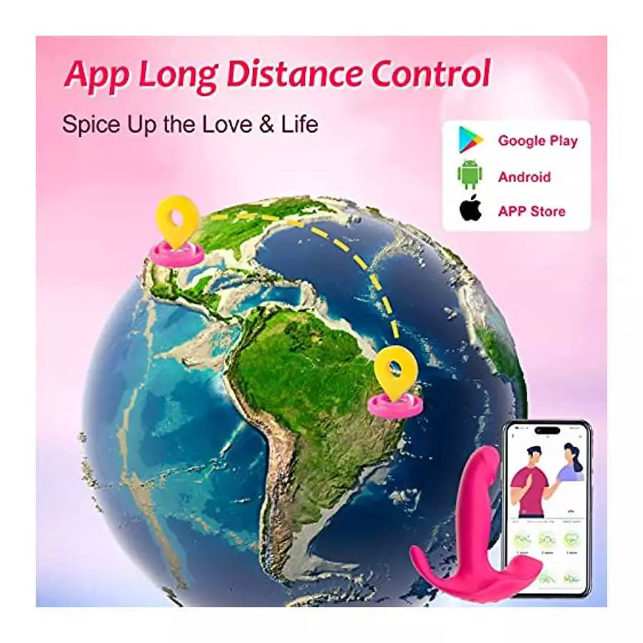 Wearable G Spot Dildo Vibrators Adult Sex Toys for Women or Men, App Remote Control Panty Clit Mini Vibrator with 10 Quickly Wig