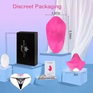 App Remote Control Wearable Panty Vibrator, Rose Vibrator for Panties Dual Stimulator Dual Motor Butterfly Slip Vibrator G Spot,